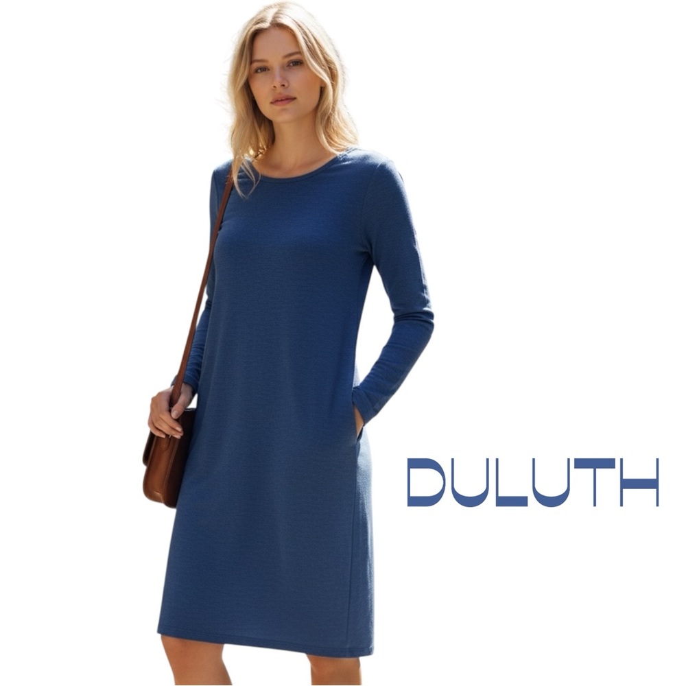 Duluth Blue Long Sleeve Dress NWOT Size XS